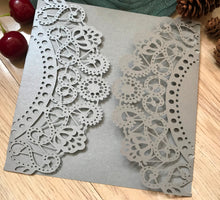 50pcs Pearl Silver Laser Cut Invitations,Floral Laser Cut Invitation Cards,bridal Shower Invitations - Kdecoration