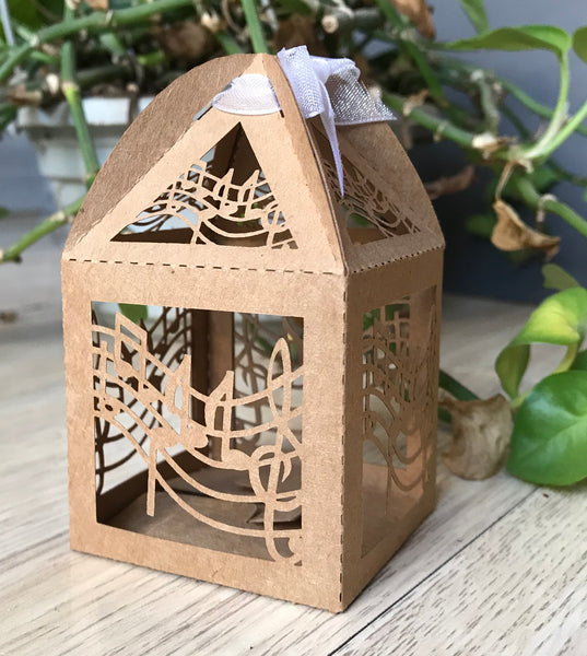 100pcs Kraft Paper Brown favor box,laser cut Wedding Gift box, Chocolate Packaging Boxes - Kdecoration