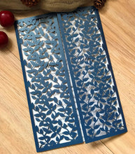 50pcs Pearl Navy Blue leaf Laser cut invitations cards,custom Laser Cut Wedding Cards - Kdecoration