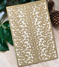 50pcs Pearl Begie Gold leaf Birthday Party Invitations,laser Cut Wedding Cards - Kdecoration