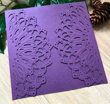 50pcs Pearl purple Laser Cut Invitations Cards,Baby Shower Party Invitations,Quinceanera invitations - Kdecoration