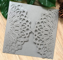 50pcs Pearl Silver laser cut wedding invitations,elegant laser cut wedding Covers,Birthday Invitations - Kdecoration