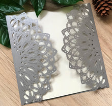 50pcs Pearl Silver laser cut wedding invitations,elegant laser cut wedding Covers,Birthday Invitations - Kdecoration