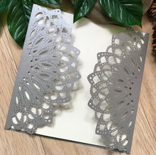 50pcs Pearl Silver laser cut wedding invitations,elegant laser cut wedding Covers,Birthday Invitations - Kdecoration