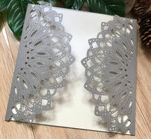 50pcs Pearl Silver laser cut wedding invitations,elegant laser cut wedding Covers,Birthday Invitations - Kdecoration