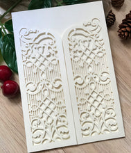 50pcs Pearl Cream Gate Menu Cards,Laser Cut Invitations cards,Engagement Invitations - Kdecoration