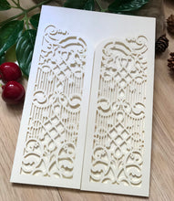 50pcs Pearl Cream Gate Menu Cards,Laser Cut Invitations cards,Engagement Invitations - Kdecoration