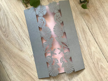 50pcs Pearl Silver Beach Wedding Invitations,destination wedding invitations,laser cut invitations - Kdecoration