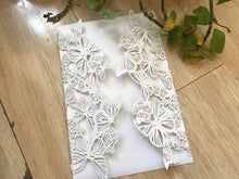 50pcs Pearl white Butterfly laser cut Invitations Cards,Baby Shower invite cards,Baptism custom invitations, laser cut birthday Invitations cards,wishing well cards - Kdecoration