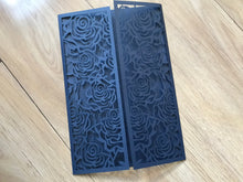 50pcs Pearl Navy Blue Rose Laser Cut Wedding Card,Laser Cut Invitation Cards,Engagement Invitations - Kdecoration