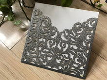 50pcs Glitter Pocket Laser cut Wedding Card,Pocket invite Cover,Invitation Card,Laser Cut Invitation - Kdecoration