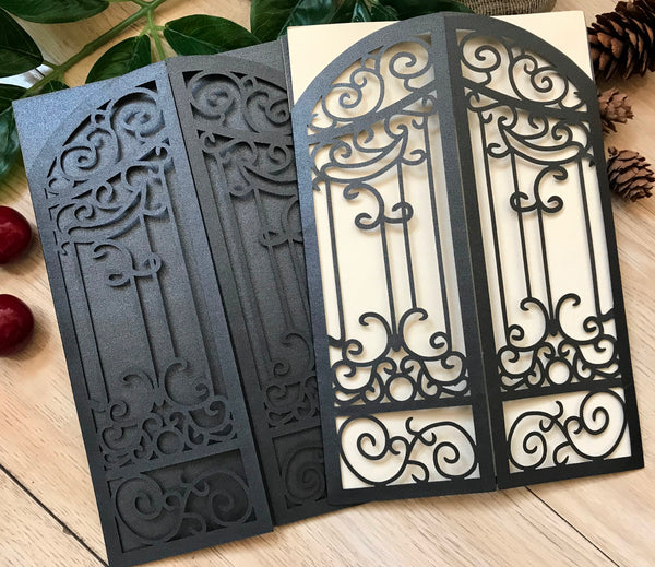 50pcs Gate baptismal invitations,customize laser cut wedding invitations,laser cut invite cards,birthday invitation covers,laser cut invitations - Kdecoration