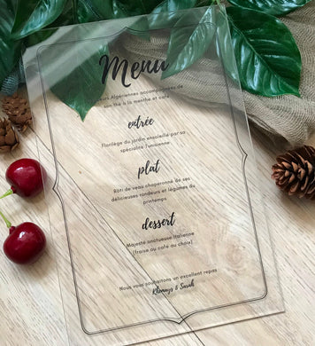 10pcs Acrylic Menu Cards,Wedding Cards,Acrylic Wedding Invitation,Acrylic Invitation - Kdecoration