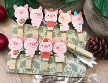 Pig Wooden Clips,Wooden Pegs,Pin Clothespin,Children's Party Gift Favors - Kdecoration