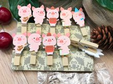 Pig Wooden Clips,Wooden Pegs,Pin Clothespin,Children's Party Gift Favors - Kdecoration