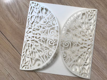 50pcs Pearl Cream wedding invitations,Laser Cut Wedding Card,Baptism invitation,Wedding Invite cover - Kdecoration