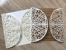 50pcs Pearl Cream wedding invitations,Laser Cut Wedding Card,Baptism invitation,Wedding Invite cover - Kdecoration