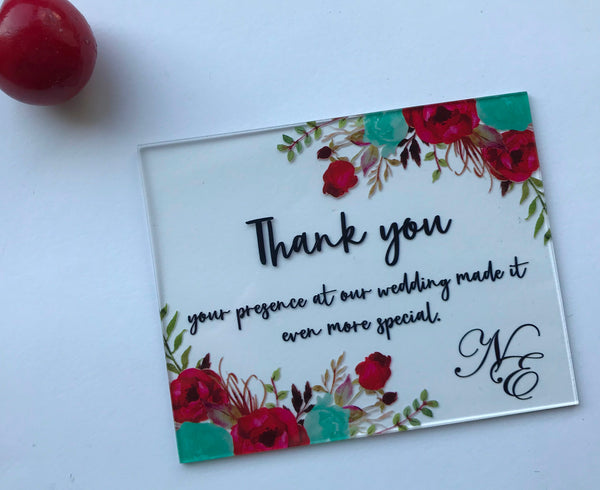 10pcs custom Acrylic Thank you card,Acrylic Invitation,Acrylic RSVP card,Transparent Invitation - Kdecoration