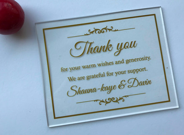 10pcs custom Acrylic Thank you card,Acrylic Invitation,Acrylic RSVP card,Transparent Invitation - Kdecoration