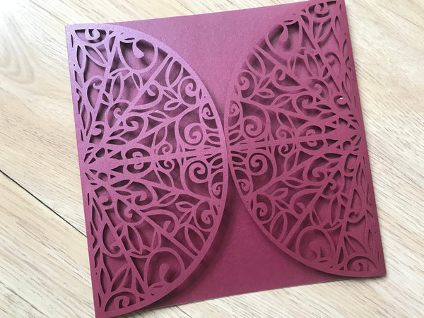 50pcs pearl Engagement Invitation,Bridal shower Invitation Card,Laser Cut Invitations Cards - Kdecoration