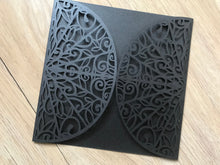 50pcs Pearl Black Laser Cut Wedding Cards,Invitations,Wedding Invite cover,Birthday Invitations Card - Kdecoration