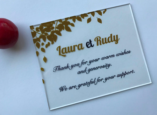 10pcs custom Acrylic Thank you card,Acrylic Invitation,Acrylic RSVP card,Transparent Invitation - Kdecoration