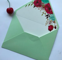 50pcs Custom size printed envelopes,flower envelopes,laser cut invitation cards Envelopes,155*155mm/133*195mm on the photo - Kdecoration