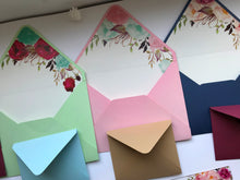 50pcs Custom size printed envelopes,flower envelopes,laser cut invitation cards Envelopes,155*155mm/133*195mm on the photo - Kdecoration