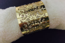 100pcs Laser Cut Napkin Ring,Metallic Paper Gold Napkin Rings for Wedding Decoration - Kdecoration