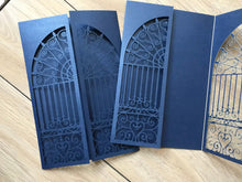 50pcs Pearl Navy Blue Laser Cut invitations Cards,Engagement Invitations,Laser Cut Wedding Card - Kdecoration