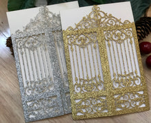 50pcs Glitter Gold /Silver Laser Cut Invitation Cards,Laser Cut Wedding  Cards,Invitation Cards - Kdecoration