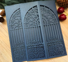 50pcs pearl navy blue DIY laser cut Invitation Card,gate laser cut Wedding cards,birthday invitation - Kdecoration