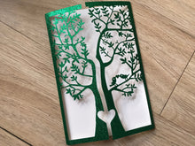 50pcs Glitter Green Tree Birthday Invitation Cards,laser cut wedding Cards,Bridal Shower Party Invitations - Kdecoration