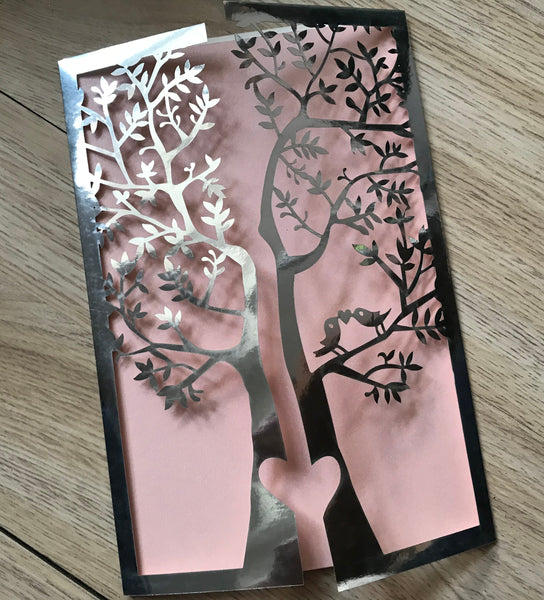 50pcs metallic paper Tree Laser Cut Invitations Cards,Birthday Invitation Cards - Kdecoration