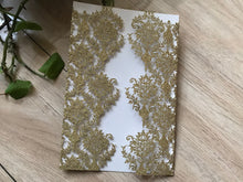 50pcs Glitter Gold Flower Branch Invitation Cards,Laser Cut Wedding Cards,Invitations,invite covers - Kdecoration