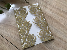 50pcs Glitter Gold Flower Branch Invitation Cards,Laser Cut Wedding Cards,Invitations,invite covers - Kdecoration