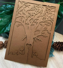 50pcs Pearl brown laser cut Invitations,Tree Laser Cut Wedding Cards,custom laser cut invite covers - Kdecoration