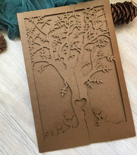 50pcs Pearl brown laser cut Invitations,Tree Laser Cut Wedding Cards,custom laser cut invite covers - Kdecoration