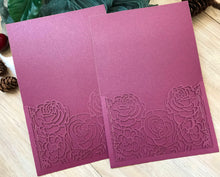 50pcs custom Menu Cards,Rose laser cut Invitations Cards,birthday invitation cards - Kdecoration