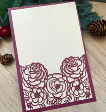 50pcs custom Menu Cards,Rose laser cut Invitations Cards,birthday invitation cards - Kdecoration