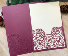 50pcs custom Menu Cards,Rose laser cut Invitations Cards,birthday invitation cards - Kdecoration