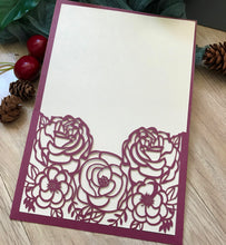 50pcs custom Menu Cards,Rose laser cut Invitations Cards,birthday invitation cards - Kdecoration