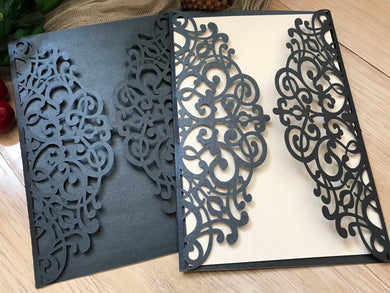 50pcs Laser Cut Wedding Invitations cards.Floral Engagement Invitations Cards,Colorful Invite