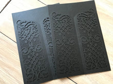 50pcs Black Gate Menu Cards,Invitation Cover,Laser Cut Wedding Invitations,Laser Cut Wedding Cards - Kdecoration