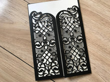 50pcs Black Gate Menu Cards,Invitation Cover,Laser Cut Wedding Invitations,Laser Cut Wedding Cards - Kdecoration