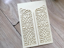 50pcs Pearl Light Gold Laser Cut Invitation Cards,Wedding Invitations,Laser Cut Wedding Cards,Menu Cards,Invitations Covers - Kdecoration