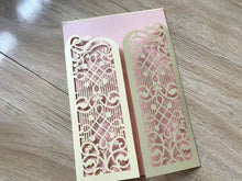 50pcs Pearl Light Gold Laser Cut Invitation Cards,Wedding Invitations,Laser Cut Wedding Cards,Menu Cards,Invitations Covers - Kdecoration