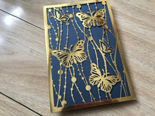 50pcs Metallic Paper Gold butterfly Laser Cut Invitations,Invitations Cards,baptism invitations - Kdecoration