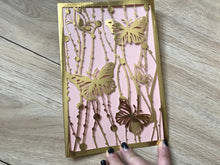 50pcs Metallic Paper Gold butterfly Laser Cut Invitations,Invitations Cards,baptism invitations - Kdecoration