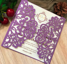 50pcs laser cut wedding invitations,Laser Cut Invitation Cards,Laser Cut Wedding Cards - Kdecoration